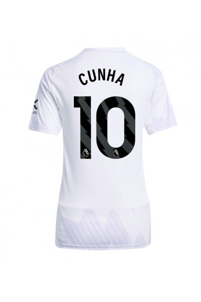 Manchester United Matheus Cunha #10 Jalkapallovaatteet Naisten Vieraspaita 2025-26 Lyhythihainen Manchester United Matheus Cunha #10 Jalkapallovaatteet Naisten Vieraspaita 2025-26 Lyhythihainen